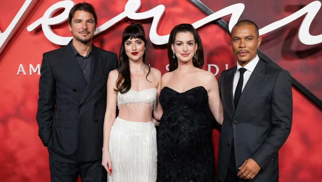 Pregnant Anne Hathaway & Dakota Johnson Wow at ‘Verity’ Premiere