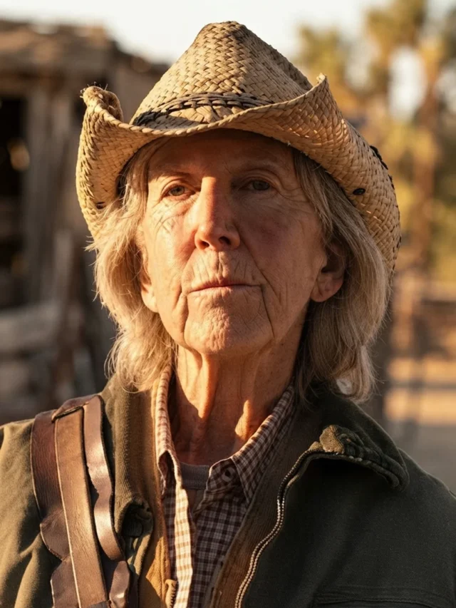 Lin Shaye wearing a cowboy hat