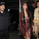 Rob Kardashian arriving at Kim Kardashian’s 46th birthday dinner in Beverly Hills